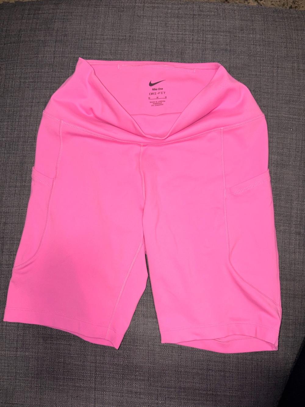 Nike Women’s Bright Pink Bike Shorts with Side Pockets
